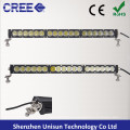 Barra de luz LED impermeable de una sola fila de 25 pulgadas 120W CREE 5W